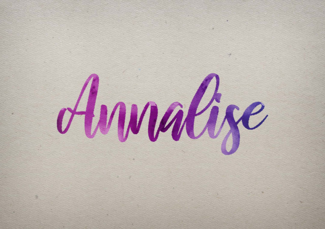 Free photo of Annalise Watercolor Name DP