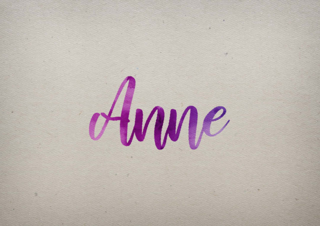 Free photo of Anne Watercolor Name DP