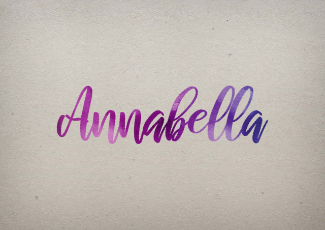 Free photo of Annabella Watercolor Name DP