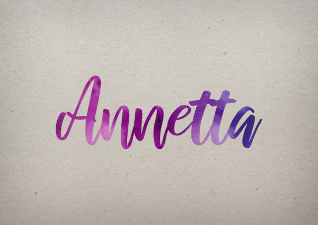 Free photo of Annetta Watercolor Name DP