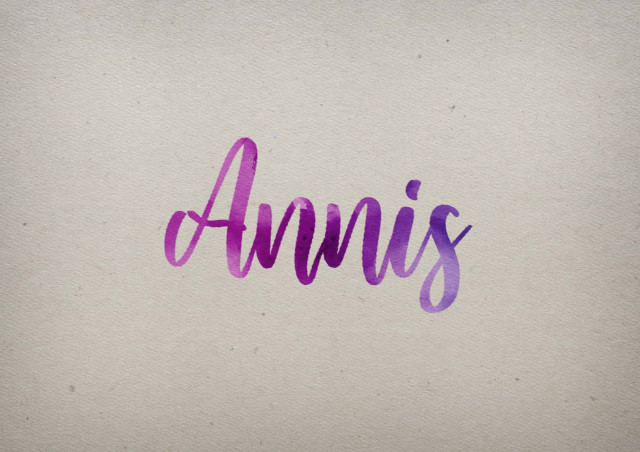 Free photo of Annis Watercolor Name DP