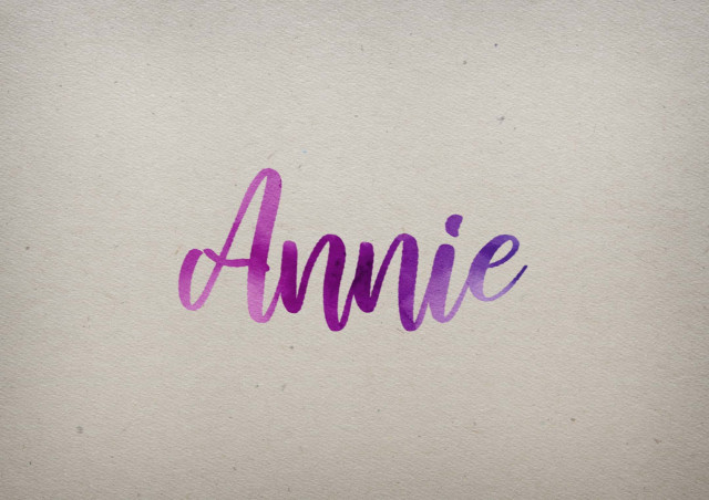 Free photo of Annie Watercolor Name DP