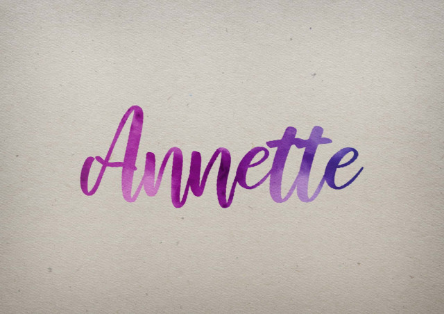 Free photo of Annette Watercolor Name DP