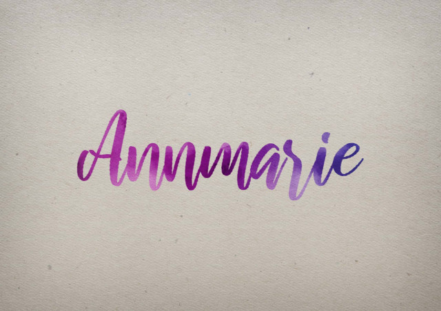 Free photo of Annmarie Watercolor Name DP