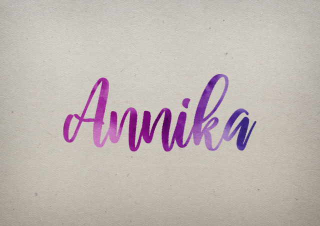Free photo of Annika Watercolor Name DP