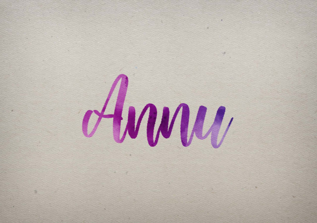 Free photo of Annu Watercolor Name DP