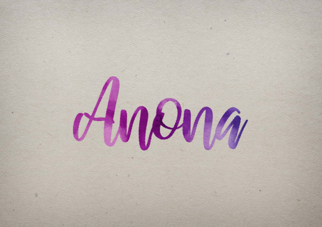 Free photo of Anona Watercolor Name DP