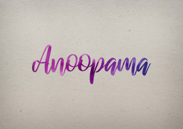 Free photo of Anoopama Watercolor Name DP