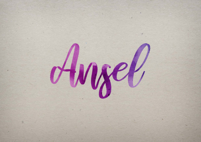 Free photo of Ansel Watercolor Name DP