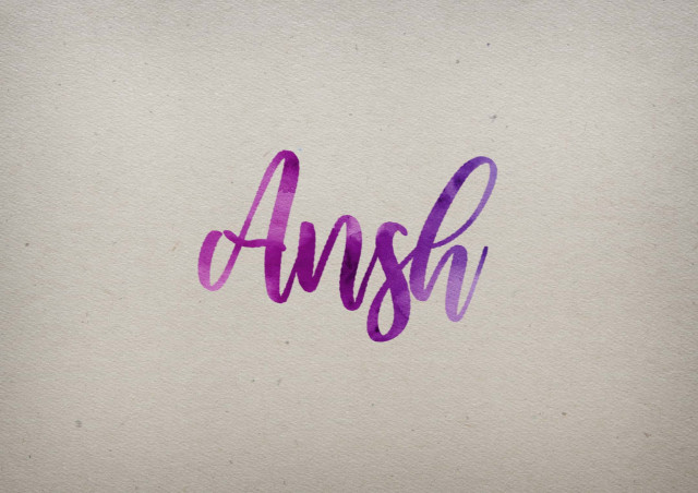 Free photo of Ansh Watercolor Name DP