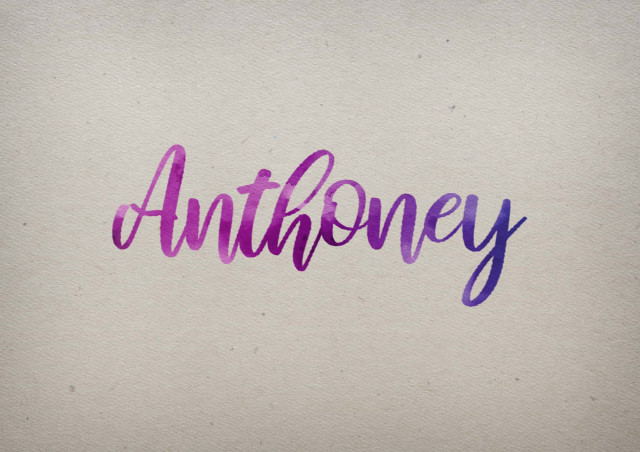 Free photo of Anthoney Watercolor Name DP