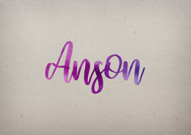 Free photo of Anson Watercolor Name DP