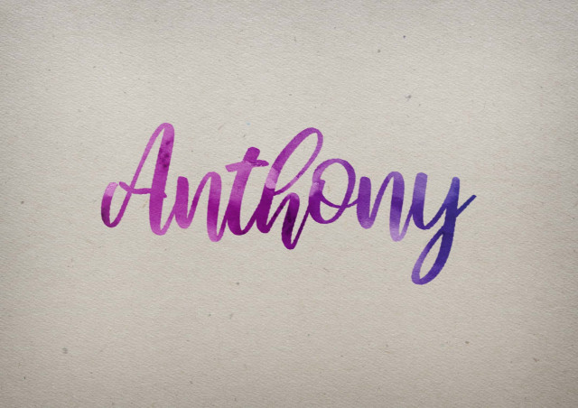 Free photo of Anthony Watercolor Name DP