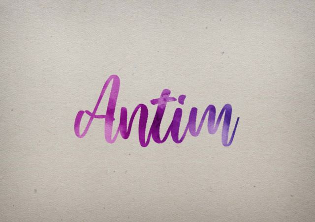 Free photo of Antim Watercolor Name DP