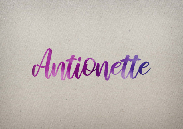 Free photo of Antionette Watercolor Name DP