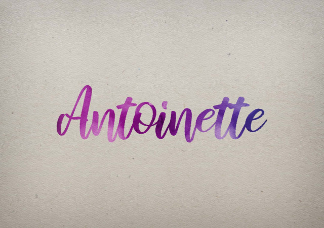 Free photo of Antoinette Watercolor Name DP