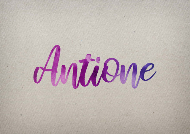 Free photo of Antione Watercolor Name DP