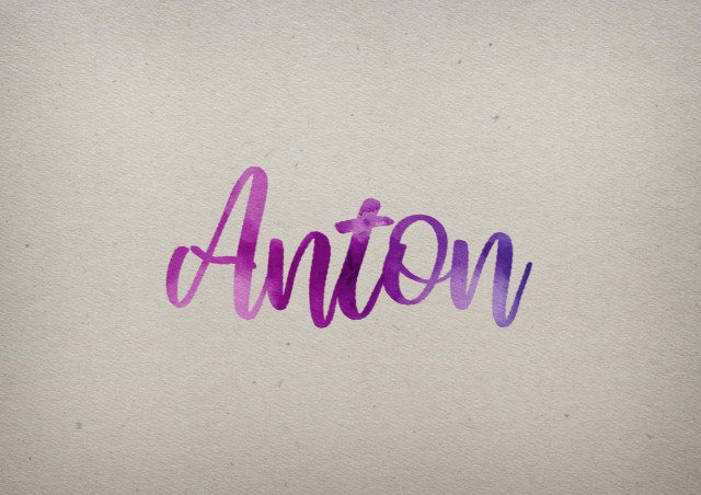 Free photo of Anton Watercolor Name DP