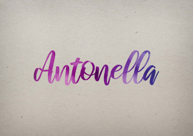 Free photo of Antonella Watercolor Name DP