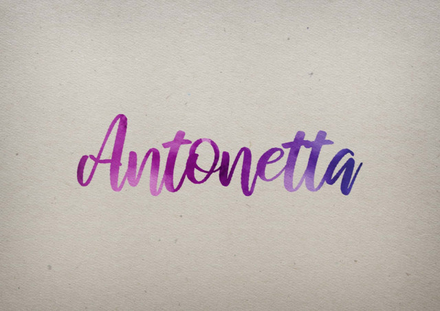 Free photo of Antonetta Watercolor Name DP