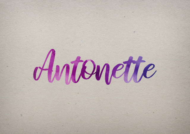 Free photo of Antonette Watercolor Name DP