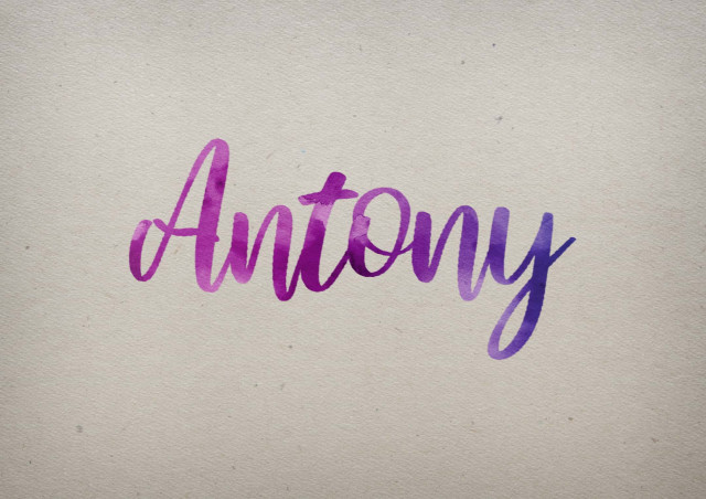 Free photo of Antony Watercolor Name DP