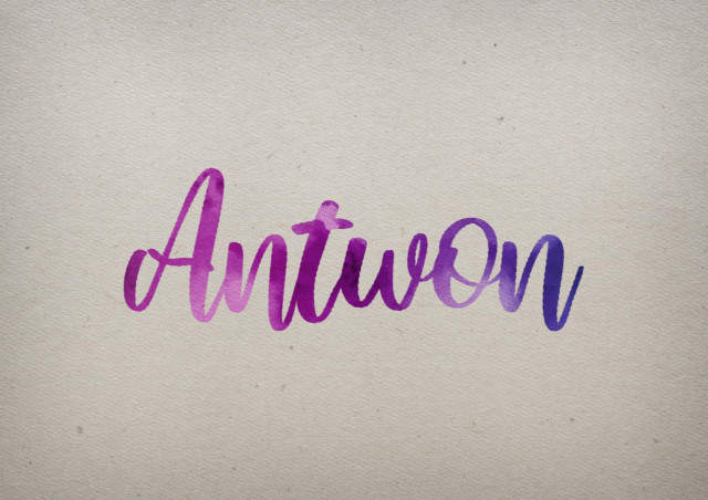 Free photo of Antwon Watercolor Name DP