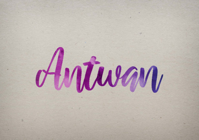 Free photo of Antwan Watercolor Name DP
