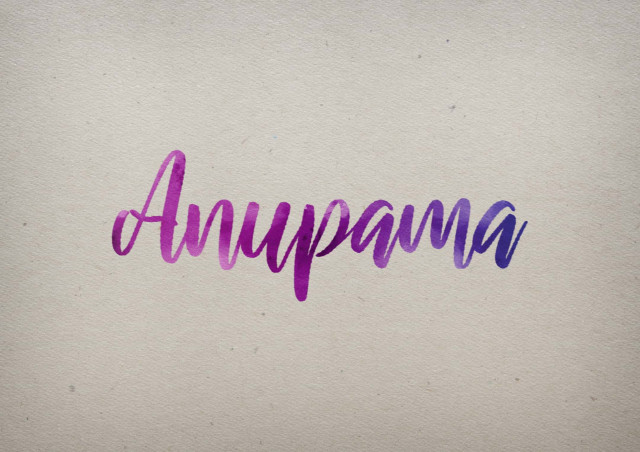 Free photo of Anupama Watercolor Name DP