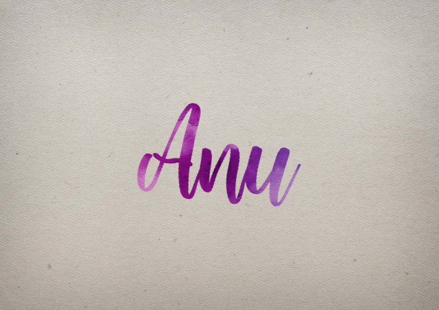 Free photo of Anu Watercolor Name DP