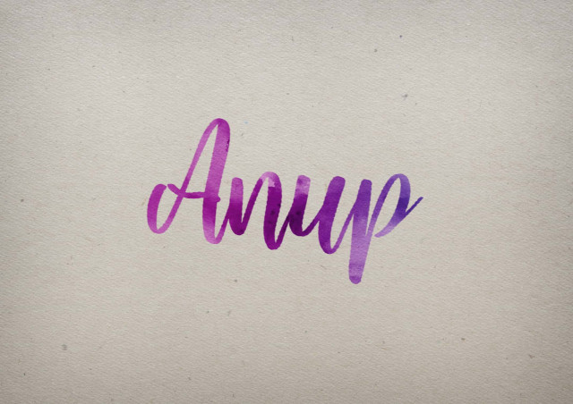 Free photo of Anup Watercolor Name DP