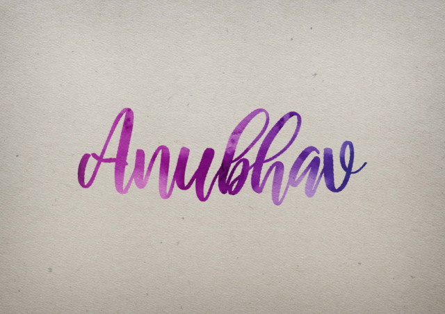 Free photo of Anubhav Watercolor Name DP
