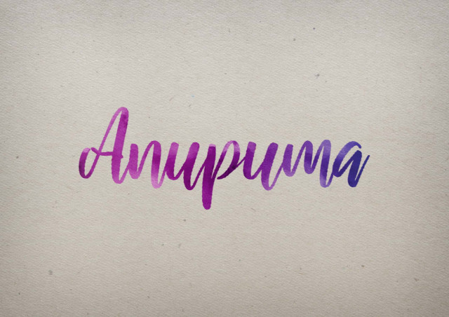 Free photo of Anupuma Watercolor Name DP