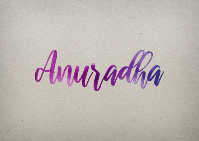 Free photo of Anuradha Watercolor Name DP