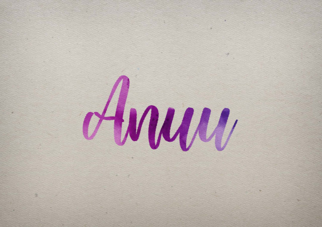 Free photo of Anuu Watercolor Name DP