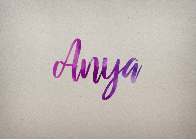 Free photo of Anya Watercolor Name DP