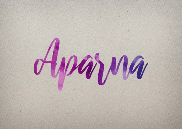 Free photo of Aparna Watercolor Name DP