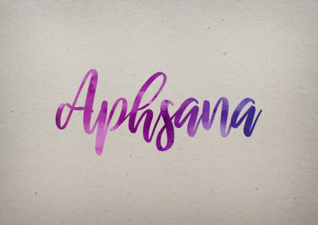 Free photo of Aphsana Watercolor Name DP