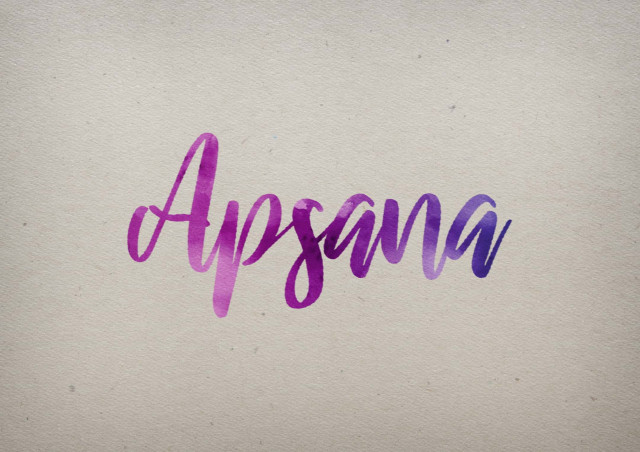 Free photo of Apsana Watercolor Name DP