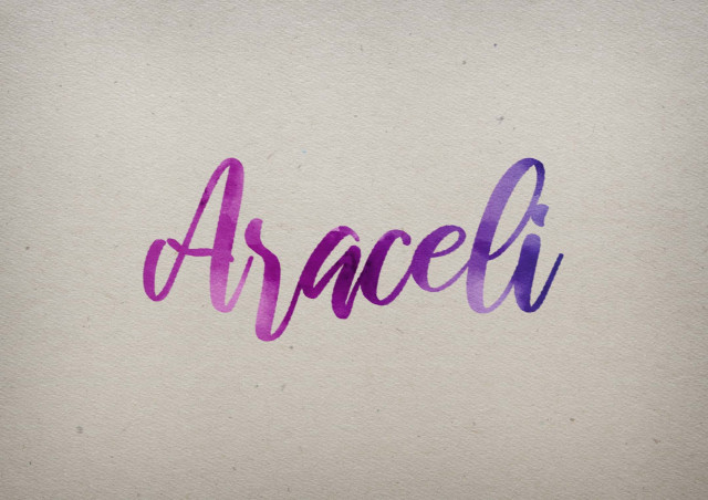Free photo of Araceli Watercolor Name DP