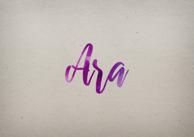 Free photo of Ara Watercolor Name DP