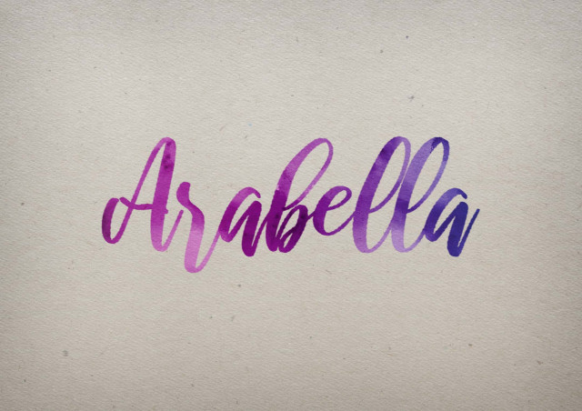 Free photo of Arabella Watercolor Name DP