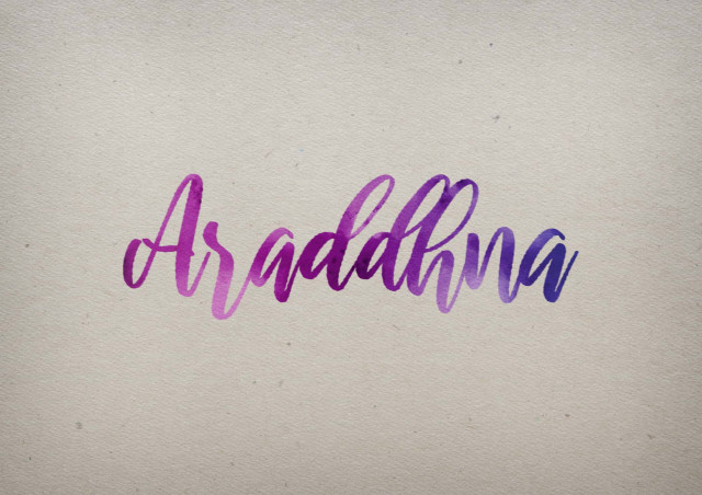 Free photo of Araddhna Watercolor Name DP