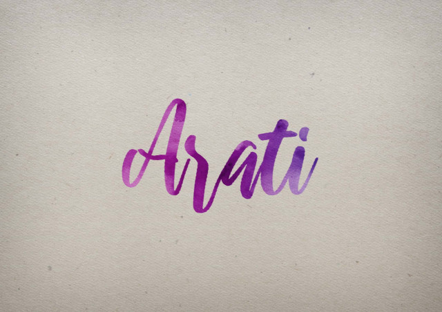 Free photo of Arati Watercolor Name DP