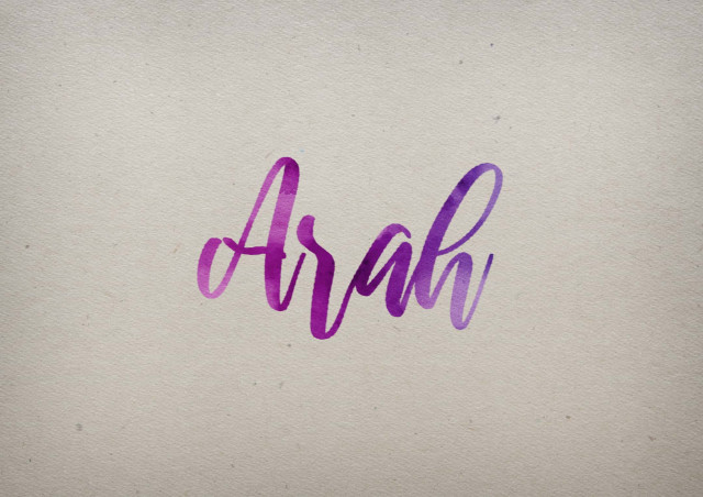 Free photo of Arah Watercolor Name DP