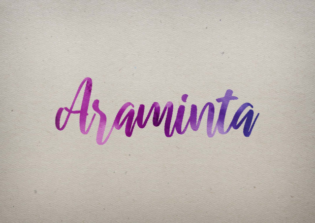 Free photo of Araminta Watercolor Name DP