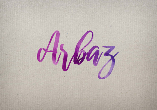 Free photo of Arbaz Watercolor Name DP