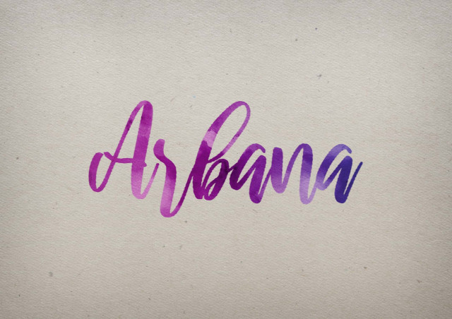 Free photo of Arbana Watercolor Name DP