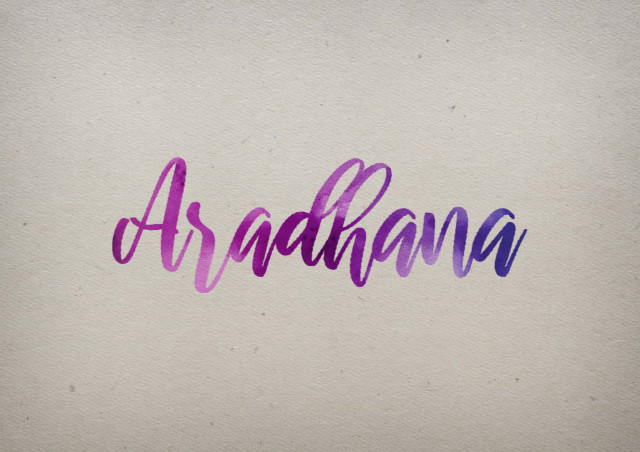Free photo of Aradhana Watercolor Name DP