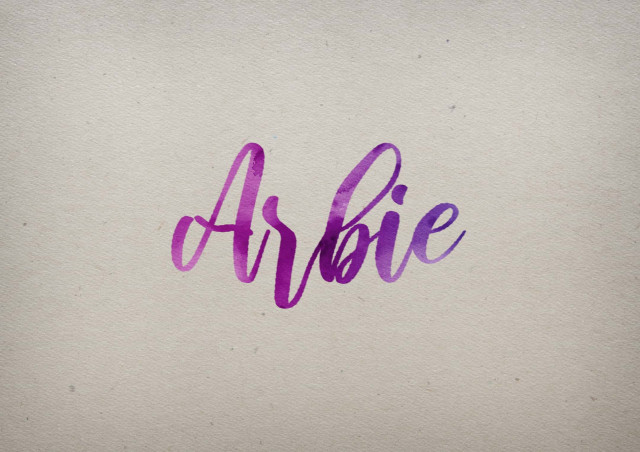 Free photo of Arbie Watercolor Name DP